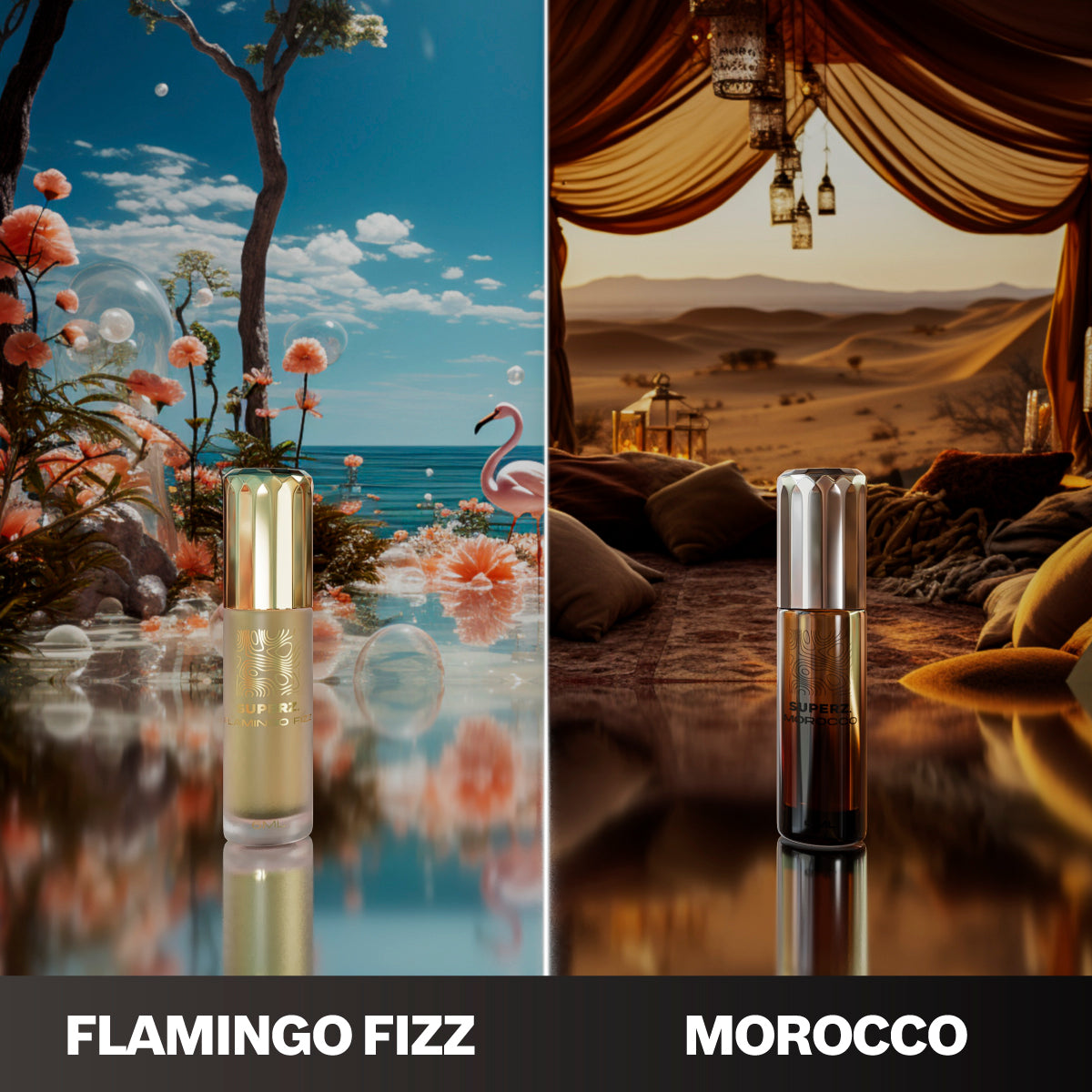 Flamingo Fizz + Morocco - 2x6ml Parfumové oleje - Pre ženy/Unisex